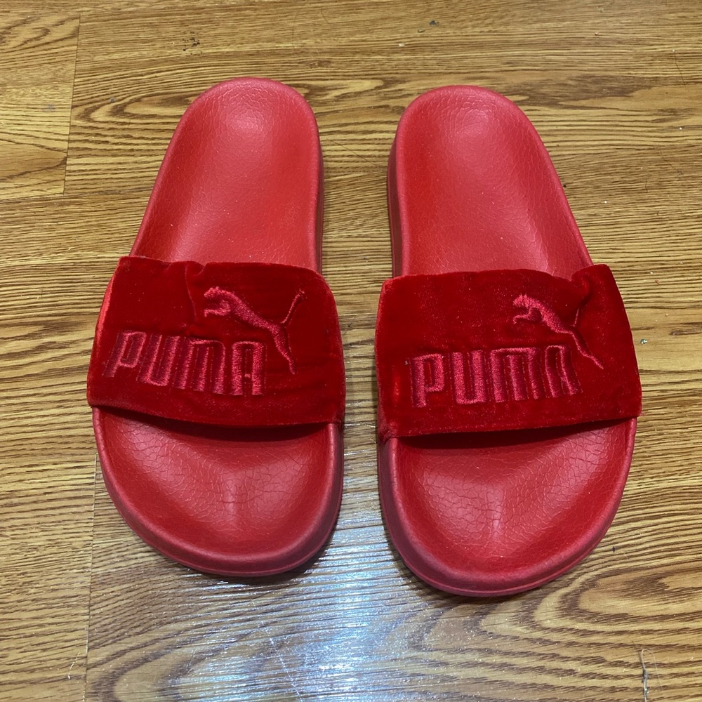 Velvet puma slides
